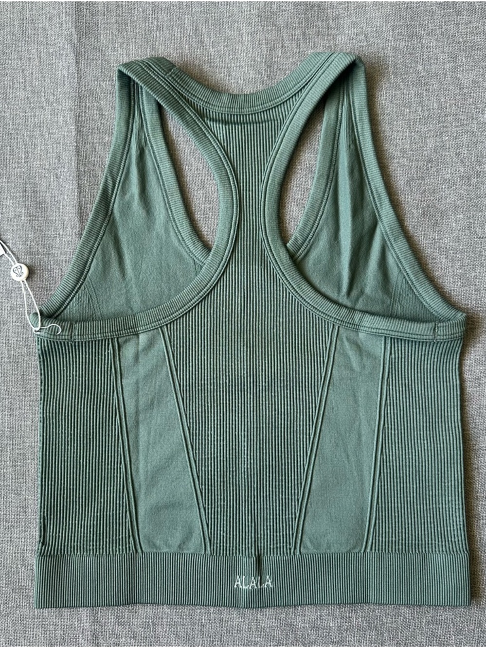 Alala Barre Racer Seamless Sage Tank Top New - Picture 5 of 8